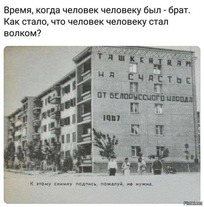 Может с тех пор как ташкенцы начали благодарить славян - кто киркой, кто кирпичем?