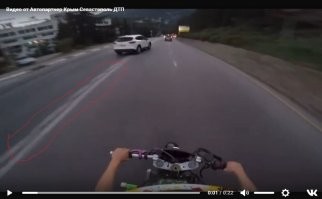 Не было там сплошной. Кросс нормально выехал.
А вот педрила двухколесный несся явно с большим превышением.