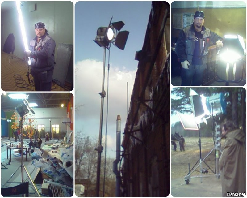 На съёмках разных фильмов: