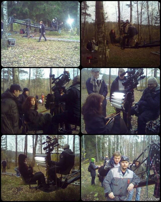 На съёмках разных фильмов: