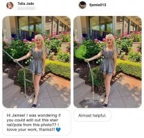 как она, гм, профессионально поручень ухватила)