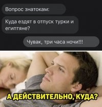 Чего тут не понятного? Турки ездят в Египет, Египтяне - в Турцию.
