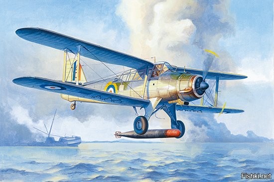 Fairey Albacore Фэйри Альбакор (англ. Fairey Albacore)   британский палубный самолёт- биплан, торпедоносец-бомбардировщик использовавшийся Авиацией Королевских ВМС во время Второй мировой войны. Был спроектирован как для использования в качестве разведчика, так и бомбардировщика. Альбакор, прозванный «Огрызком» (англ. Applecore), должен был заменить старые самолёты Суордфиш, поступившие на вооружение в 1936 году, но служил вместе с ними и был снят с вооружения раньше Суордфишей, смененный монопланом Барракуда
союзники обменивались образцами вооружения всю войну,
этого англичанам точно не жалко,не реактивный,
поражает точное совпадение схемы,размеров и веса ...
ну и вики в помощь