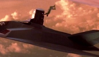 Причем "вылетел" в прямом смысле слова