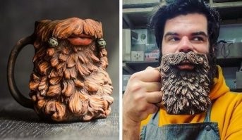 Забрал фотку для передачи знакомому в гончарную мастерскую. Попрошу такую же с белой бородой на новый год.