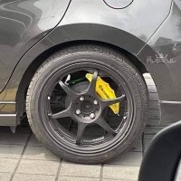 Ну, дисковый тормозной суппорт на барабанном тормозе для понтов, это конечно смешно. Но что нужно сделать с колесом, чтобы понадобилось столько грузиков для балансировки?)))