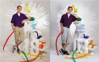 Справа он в трёхлетнем возрасте, а слева в восемнадцать?