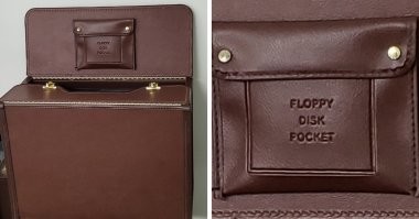 Думается, что это не чемодан, а футляр. Например от стенотипа или может какого другого недешевого девайса к которому драйвера или ключ шли на отдельном флопике.