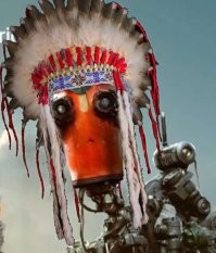 У них там робот - краснокожий представитель нацменьшинств.