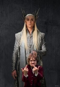 В фильмах-трилогии "властелина" о его отце, вроде бы, вообще не говорится. А вот в "хоббите" его даже показывают неоднократно.