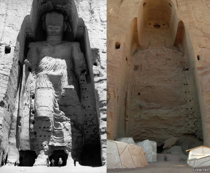 В 15 веке-это относительно давно! Относительно недавно-это в 21 веке, в 2001 году, были разрушеныи талибанскими гамадрилами, Бамианские статуи Будды в Афганистане!