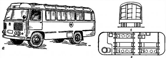 ПАЗ-672 мог бы, в военное время, принять «на борт» от 18 до 25 раненых