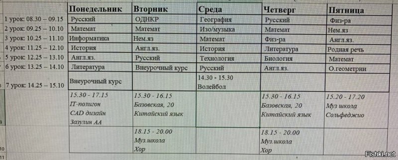 5-й класс,уроки у внучки