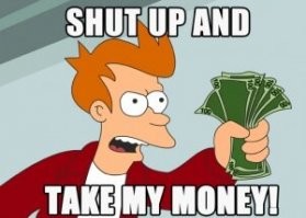 Ссори. Лень внимательно прочитать. Ну тогда так "Эдуардо, дай денег на мост. -Не, не дам -А если он будет круглым