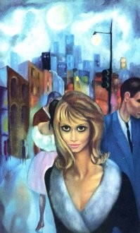 Рисовала она не только детей. 
Действительно, глаза очень выразительные.