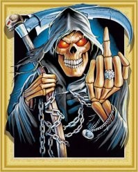 "... едва скрывая надменную ухмылку, встречает тётка с косой, собственной персоной."
Где коса? Ну в смысле коса, а не коса...