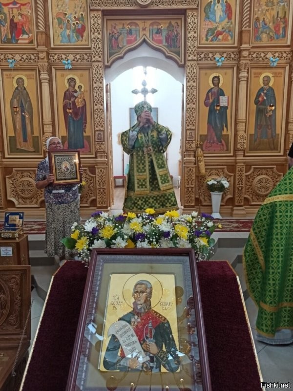 В 2001 году Русской православной церковью причислен к лику святых как праведный воин Феодор Ушаков, в том числе за подвижническую и высокодуховную жизнь. Он стал третьим полководцем, удостоившимся такой чести после Александра Невского и Дмитрия Донского. 
В августе 2006 года в Саранске был освящен единственный в мире храм, посвященный святому моряку.
"Он не проиграл главного сражения в своей жизни – сражения за свою душу. И нам оставил в этом пример. Именно в этом смысле он действительно непобедимый"