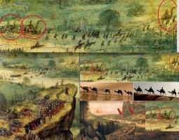 Стегозавр на стене древнего камбоджийского храма