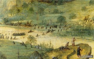 Стегозавр на стене древнего камбоджийского храма