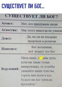 После прочтения ответа верующего вспомнился этот парень.