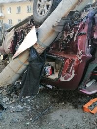 Авария дня. Не проскочил