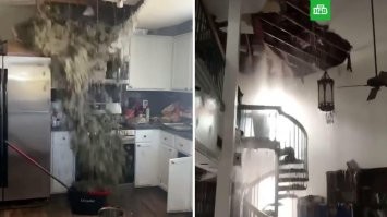 По деревянным балкам доски крепят с двух сторон, а иногда в качестве потолка гипсокартон. Между ними та же минвата. Считается неплохой звукоизоляцией. А что бывает если крыша протечёт - показали события в Техасе.