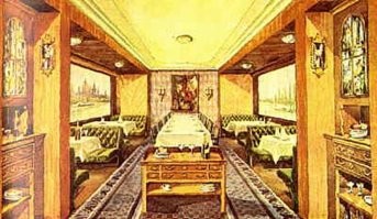 кстати немцы такими паровозами собирались таскать супер поезд по завоёванным странам по сверх широкой колее с двухэтажными вагонами, вот так должен был выглядеть интерьер