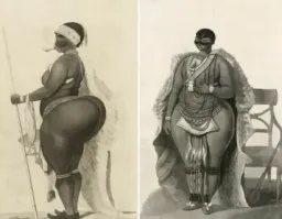 Если она имела в своих предках гогентотов, то вполне возможно это её натуральная попа.