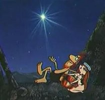 "Любимая, я тебя поведу к самому краю Вселенной,
Я подарю тебе эту звезду!..."
Да уж, далековато идти придется))