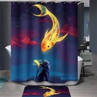 Не только занавеска, но и коврик. С Али. Там много других рисунков.