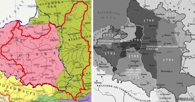 Вообще то её раздел начался не в 1741, а в 1772