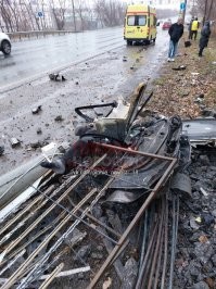 Авария дня. В Самаре машину разорвало пополам