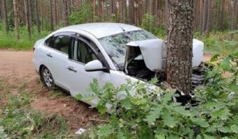 Такое столкновение с почти 90 - удивительно, что вообще кто то живой остался.
Не сильно отличается от лобового наезда на бетонную стену, разве что дерево "тормозило" немного более растянуто, за счет точечного приложения силы, но с другой стороны движок вжался, наверное, в салон...