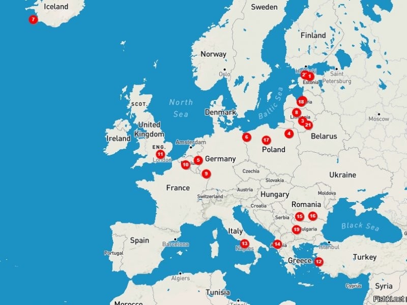 Базы НАТО на карте