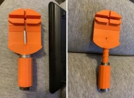 Этот инструмент к ремешкам часов отношения не имеет. Этим инструментом выпрессовываются штифты браслетов(и не только для часов)