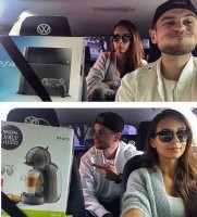 Да да даааа, меееесть, жуткая мееесть.
Два скудоумных тик-токера/инстаграмщика фейки снимают. Одна и та же одежда/прическа/макияж/щетина, машина даже с места не трогалась, в заднем стекле тоже самое дерево на том же расстоянии. и судя по часам персонажей разница во времени между кадрами 10 минут.