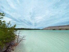 Голубая лагуна с ядовитым сланцем. Нарва, Эстония