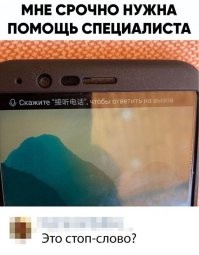 Просит сказать: "ответить на звонок". Но вот произнести это уже сложнее ))