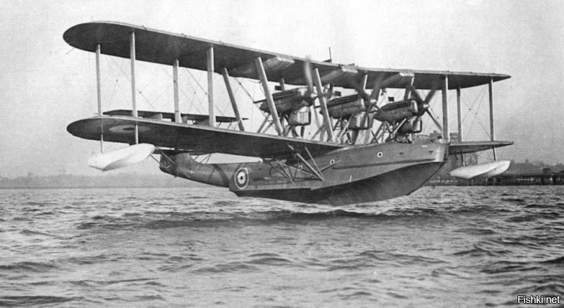 37-мм пушка 1 ½ Pr. "COW" Mk.III на летающей лодке Blackburn RB.3 Perth.