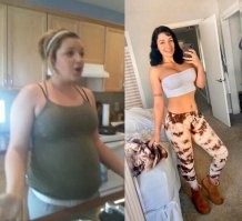 Это разные люди, да и похудеть так проблематично из-за лишней кожи ...