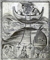 Что-то это напоминает мне античный сюжет о погружении Александра Македонского на морское дно.
И не надо смеяться. Видели бы вы, в каком виде дошла до Японии Одиссея, смещавшись по дороге с легендой об Арионе. (Остров Итака превратился в ястреба Така, носившего письма на необитаемый остров, где застрял герой)