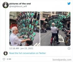 А про похожее писали, только там мужик в сумке носил сотню телефонов и на картах в этом месте была автомобильная пробка. Мужик тем самым отводил автотрафик от своего дома.