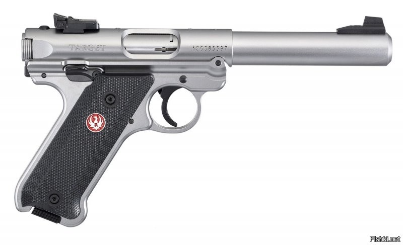 Плохо видно. Но феникса разглядеть можно и надпись на старое. Ruger. 
Мне больше MarkI -MarkIV нравятся.