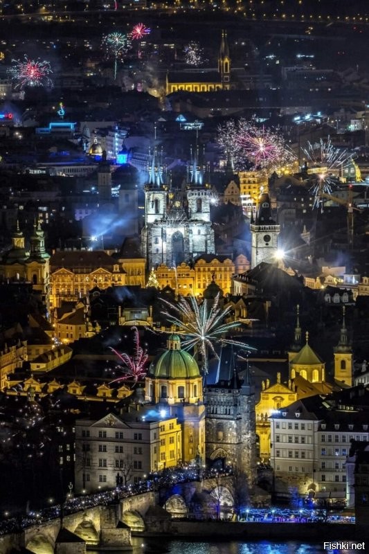Новогодне ночная Прага