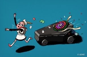 самая страшная сказка - про чёрные шторы и гроб на колёсиках...