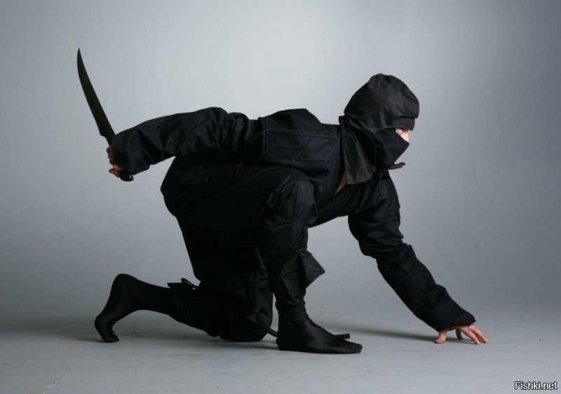 Крадется как ниндзя...))