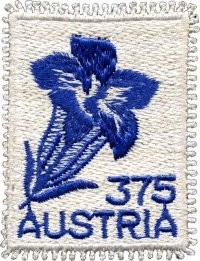 Австрия. Вышитая марка