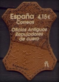 Испания. Марка из кожи.