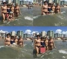 Медленно панамка уплывает вдаль,
Но никто не бросились ловить,
И хотя панамку всем немного жаль,
Нам пора на берег выходть.