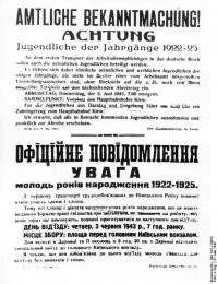 Какие еще нахрен, "пропагандисты"?

Фриц Заукель, ответственный за доставку и использование в Германии иностранной рабочей силы был повешен по приговору Нюрнбергского трибунала.
Там цифры от 5 до 10 млн в материалах фигурировали.
Потому что не только из СССР угоняли, но и из Польши и прочих стран, даже из Голландии.

У вас на Украине совсем, что ли, курс истории XX века уже не изучают?


Бумажка из Бундесархива.